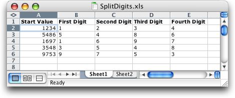 Split Digits worksheet