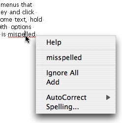 A contextual menu