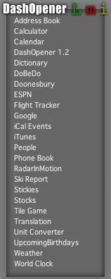 DashOpener widget