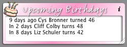 UpcomingBirthdays widget