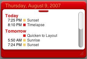 iCal Events widget