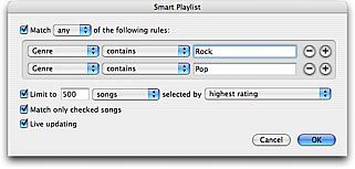Smart Playlist Dialog