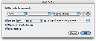 Smart Playlist Dialog