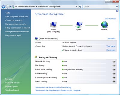 Network and Sharing Center