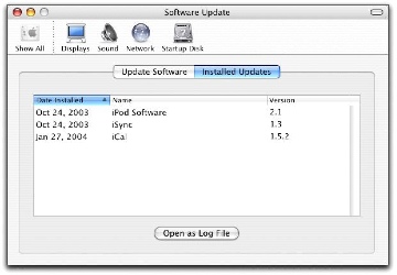 Software Update Installed