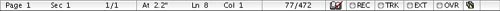Word's Status Bar