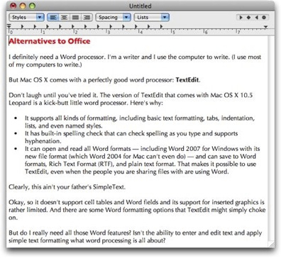 TextEdit Example