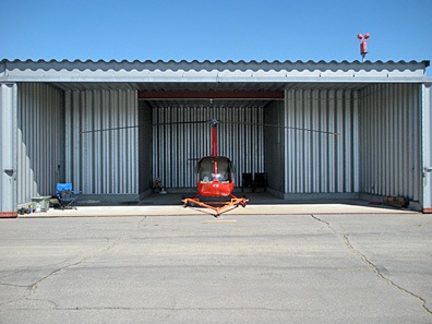 Helicopter in Hangar