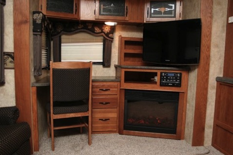 Desk and Television