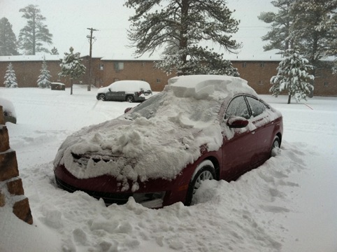Partially Cleared Snow