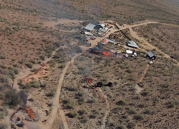 Aerial Shot of Fire