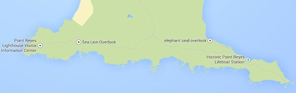 Map View of Point Reyes