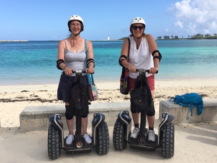 Laura and Maria on Segways